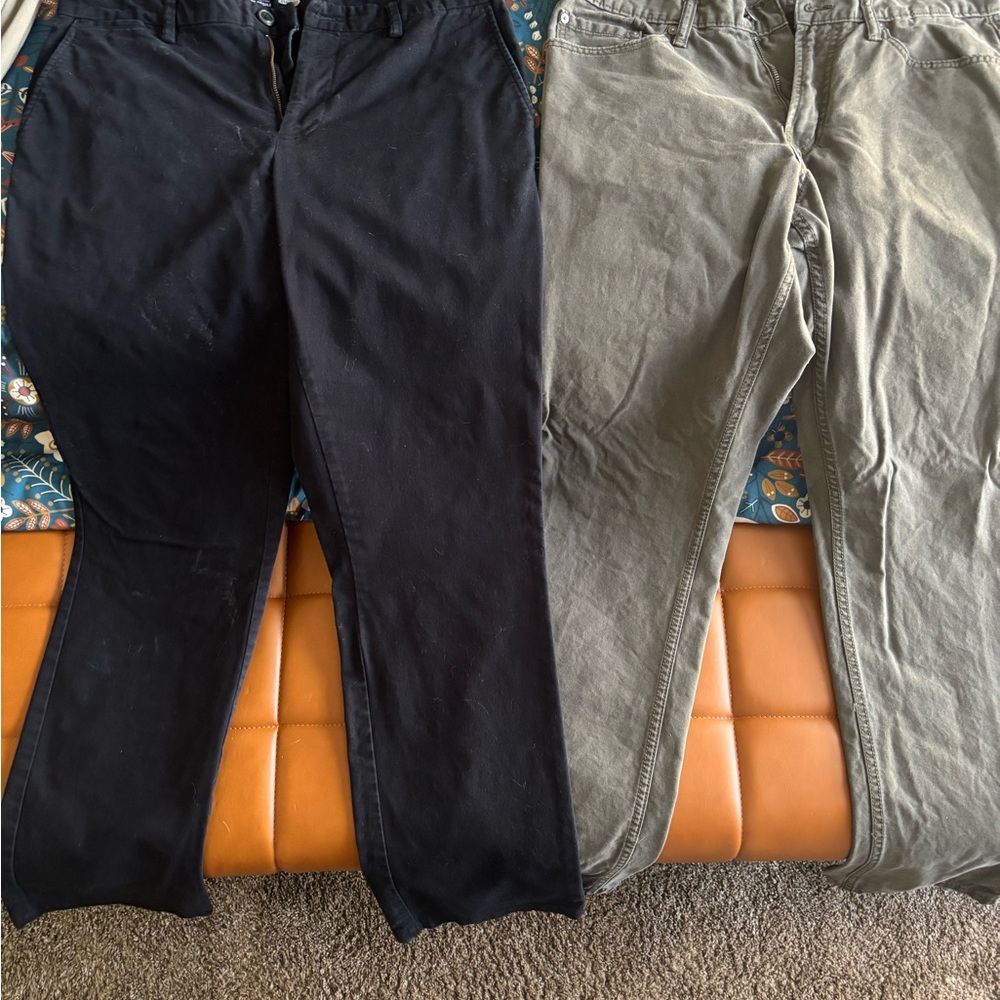Old Navy 34x32 Men's Black and Olive Green Pants